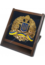 Герб України великий у дерев'яному футлярі