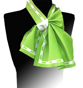 Шейный платок (французский галстук) мокрый шелк, двухсторонняя печать