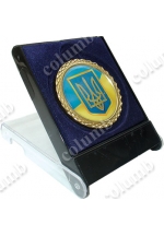 Медаль стандартной формы «галактика» «Малый герб Украины» в пластиковом футляре