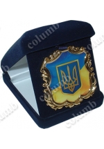 Сувенир стандартной формы «картуш» (малый) «Малый герб Украины»