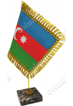 Прапорець Азербайджану з бахромою на підставці