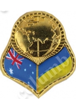 Значок «глобус» «Украина - Австралия»