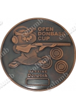 Медаль "Чемпионат по стрельбе" с покрытием под старую бронзу
