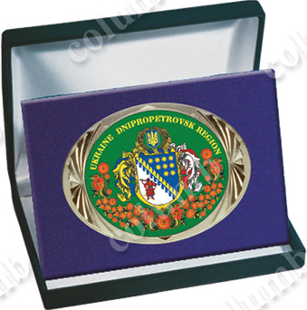 Сувенір "овал" з гербом Дніпропетровської області