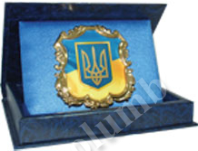 Сувенир стандартной формы «картуш» (большой) «Малый герб Украины» 