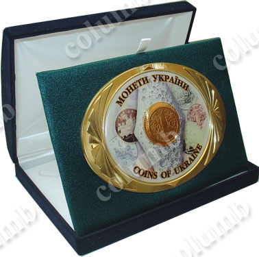 Сувенир стандартной формы «овал» «Монеты Украины» 