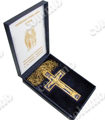Нагрудний знак "Наперсний Хрест УПЦ" у футлярі