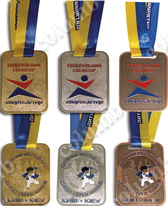 Медаль на ленте  "Дитячий фестиваль дзюдо - 2014" (код 34776)